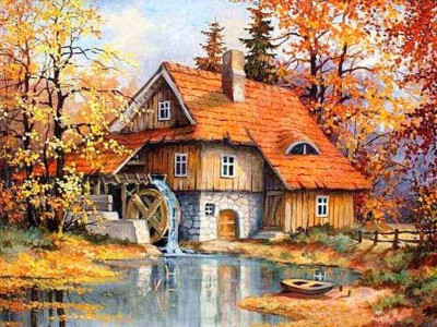 Дом с водяной мельницей
